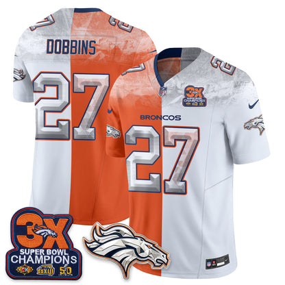 Denver Broncos Mile High Split Edition Vapor Jersey - Stitched