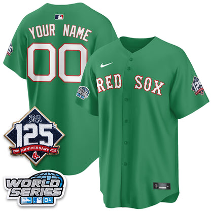 Boston Red Sox Throwback 2004 Vapor Custom Jersey - Stitched