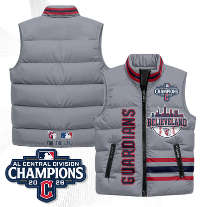 CLE Believeland Puffer Vest - Printed