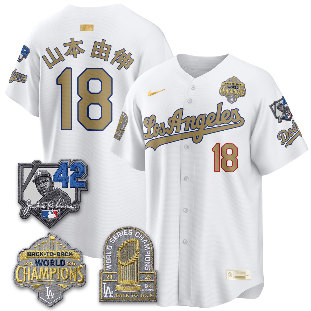 LAD 2026 New Era Gold Collection Vapor Limited Jersey - B2B Champs - All Stitched