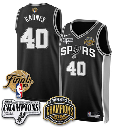 SAS 2026 NBA Western Conference Champions Vapor Jersey V3 - Stitched