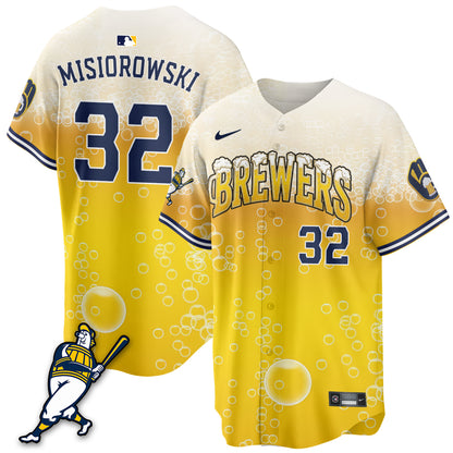 Milwaukee Brewers "Pitcher & Pint" Edition Vapor Limited Jersey - Stitched