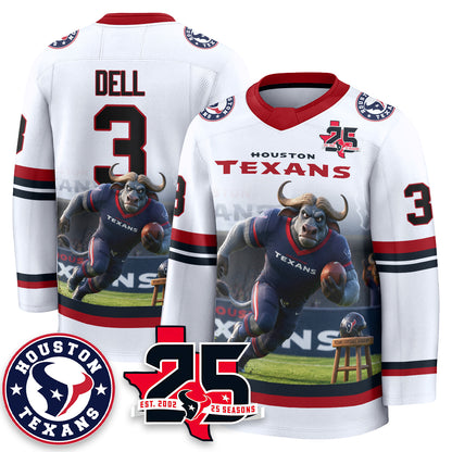Houston Texans x Bull Chief Edition Hockey Jersey - Printed