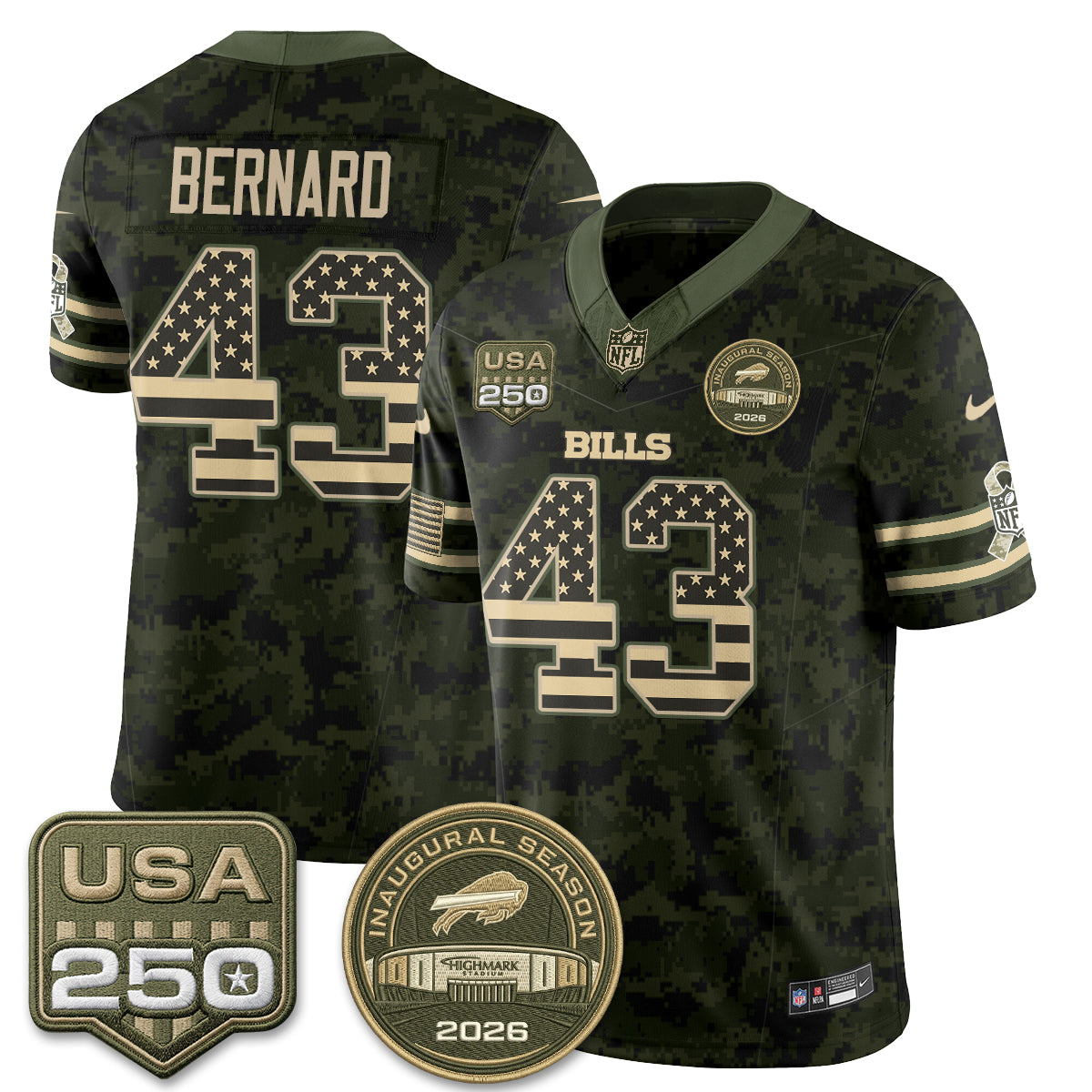 BUF 2026 Salute to Service Edition Vapor Jersey - Stitched