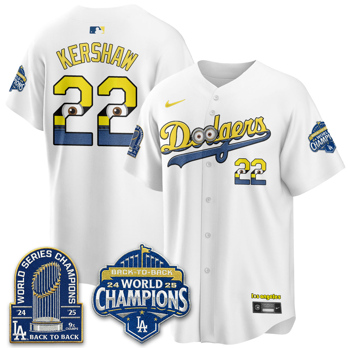 Los Angeles Dodgers x Yellow Capsules Vapor Jersey - Stitched