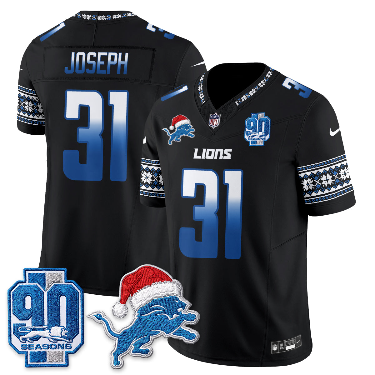 DET Xmas Edition Vapor Jersey - Stitched