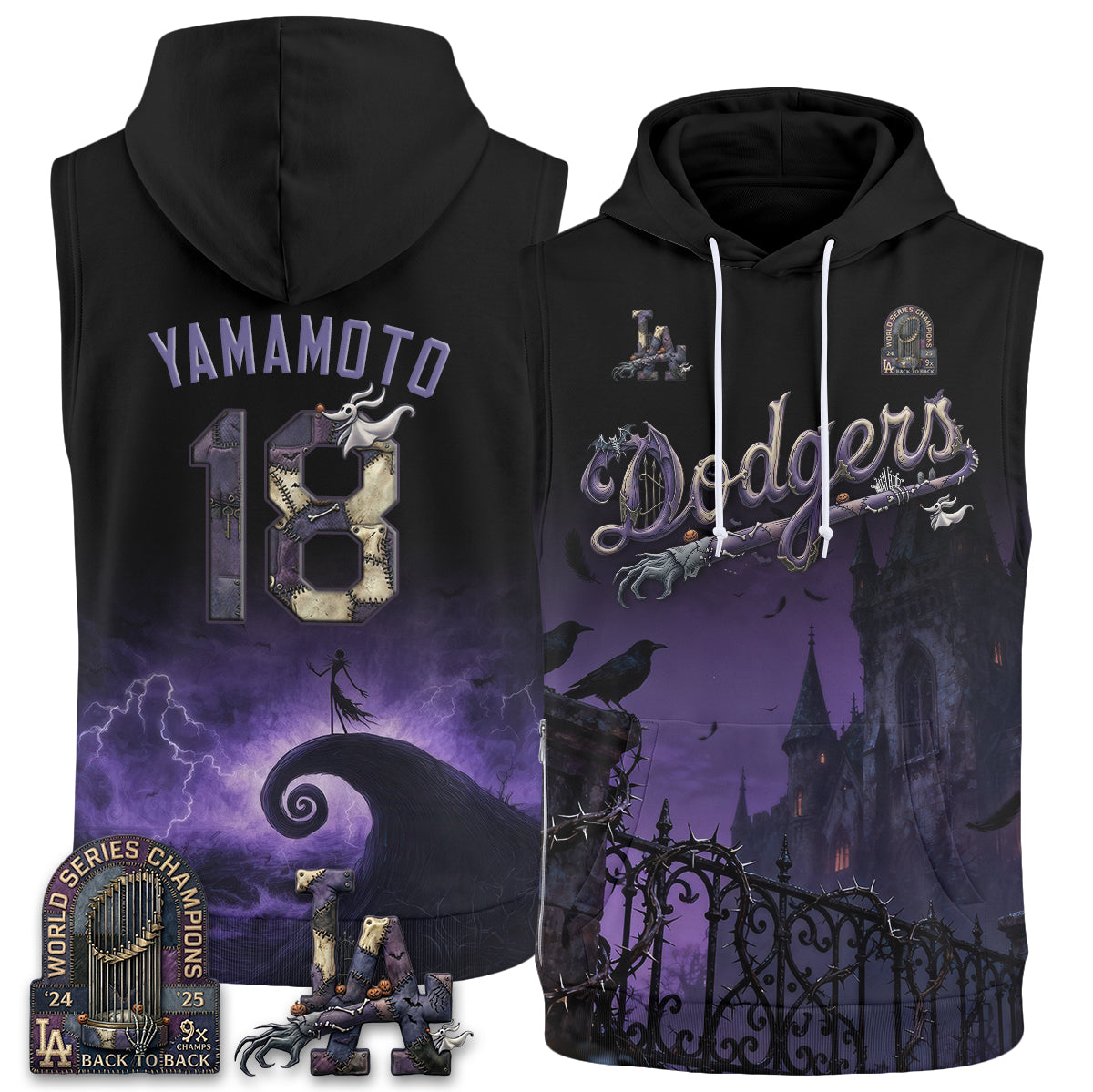 LAD Nightmare Edition Sleeveless Hoodie Tank Top - Printed