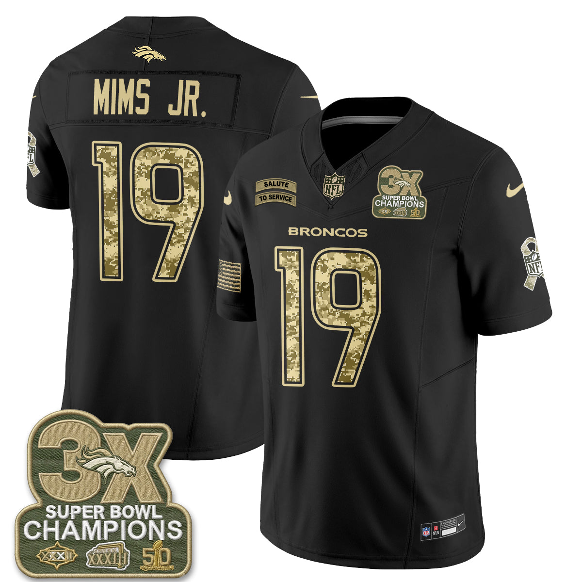 Denver Broncos 2026 Salute to Service V2 Vapor Jersey - Stitched