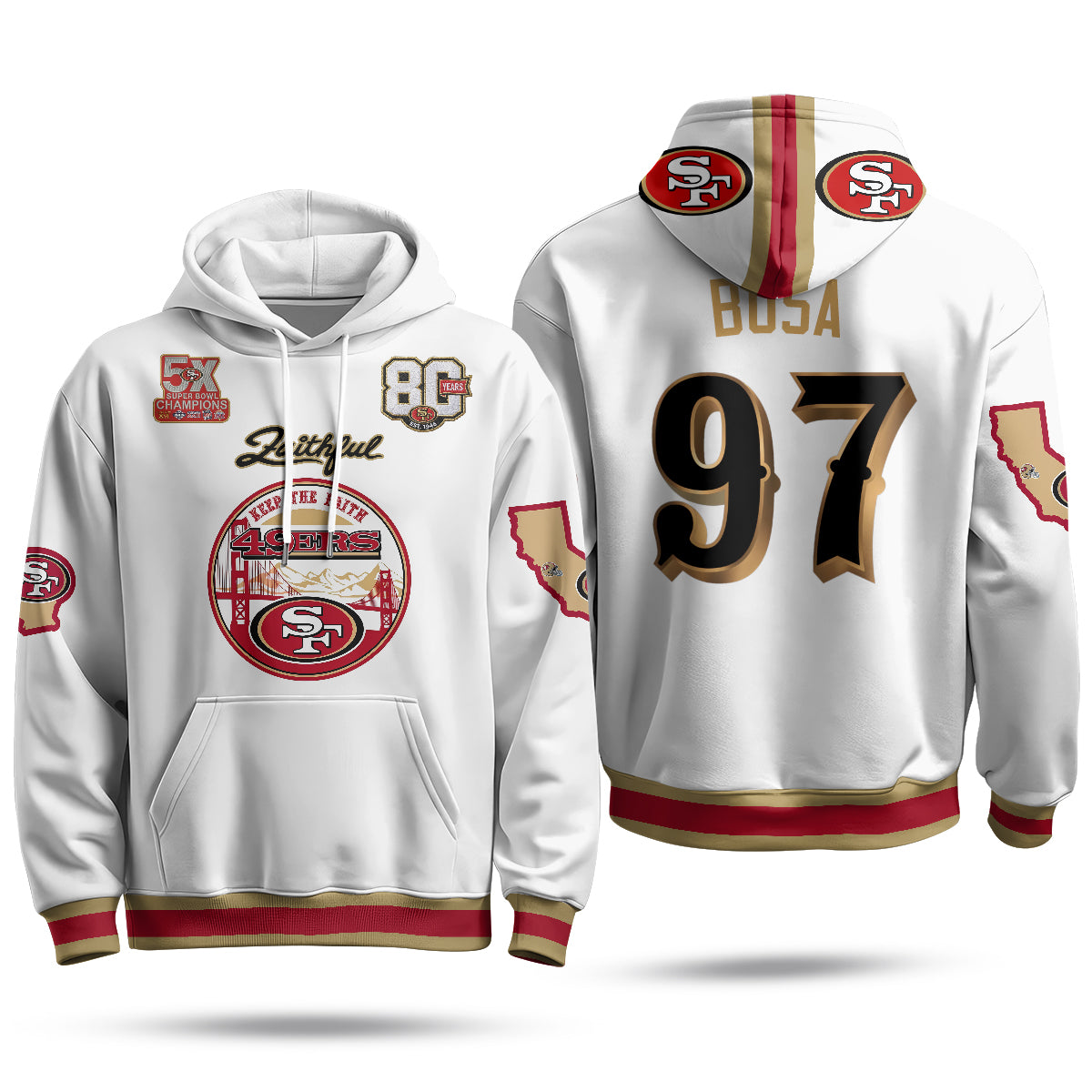 SF Faithful to The Bay Hoodie - Stitched