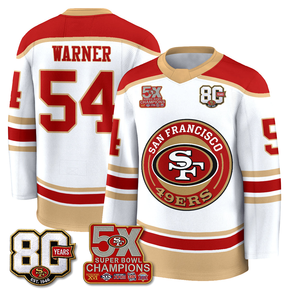 SF 4X Champs Hockey Jersey - Stitched