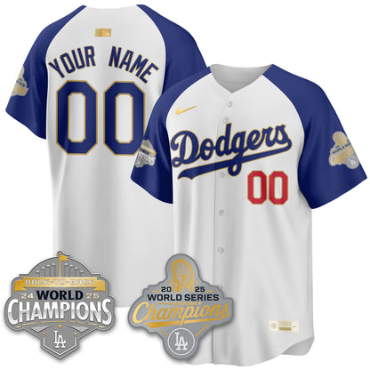 Custom LAD Gold Collection Stadium Vapor Limited Jersey - B2B Champs - All Stitched