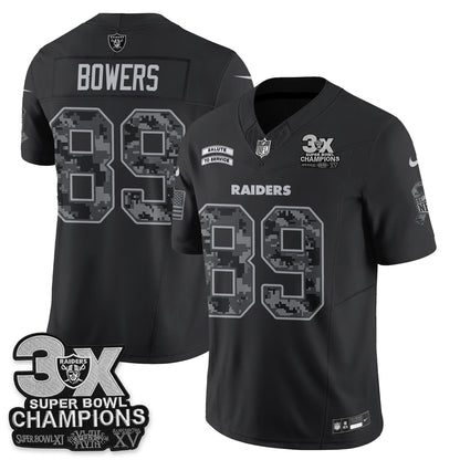 Las Vegas Raiders 2026 Salute to Service V2 Vapor Jersey - Stitched