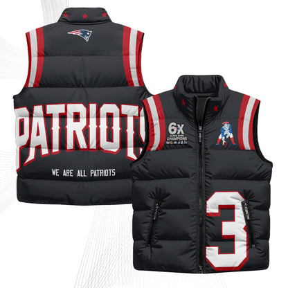 NE Rivalries Puffer Vest - Printed