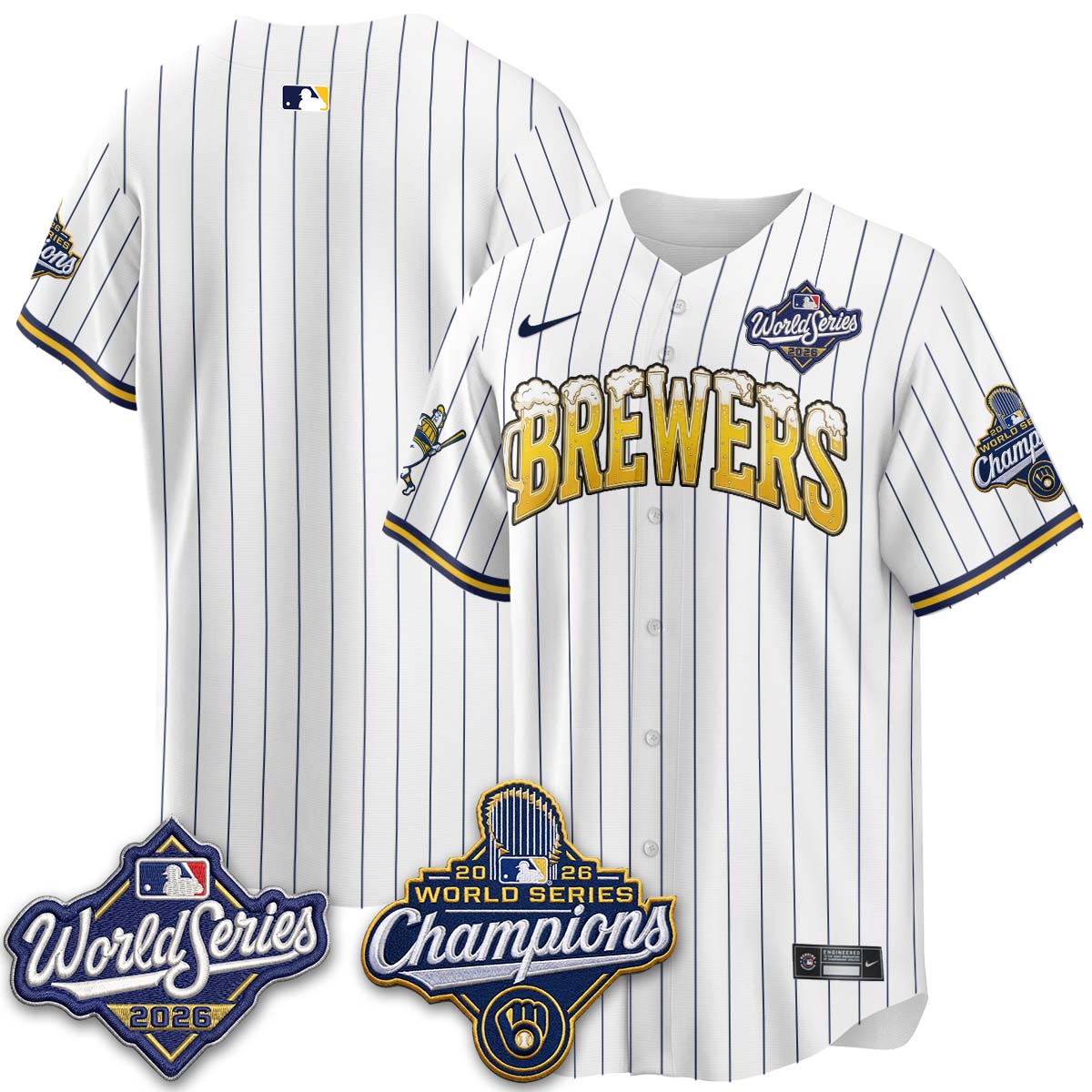 MIL "Pitcher & Pint" 2026 WS Champions Jersey - Stitched (#9) (2)