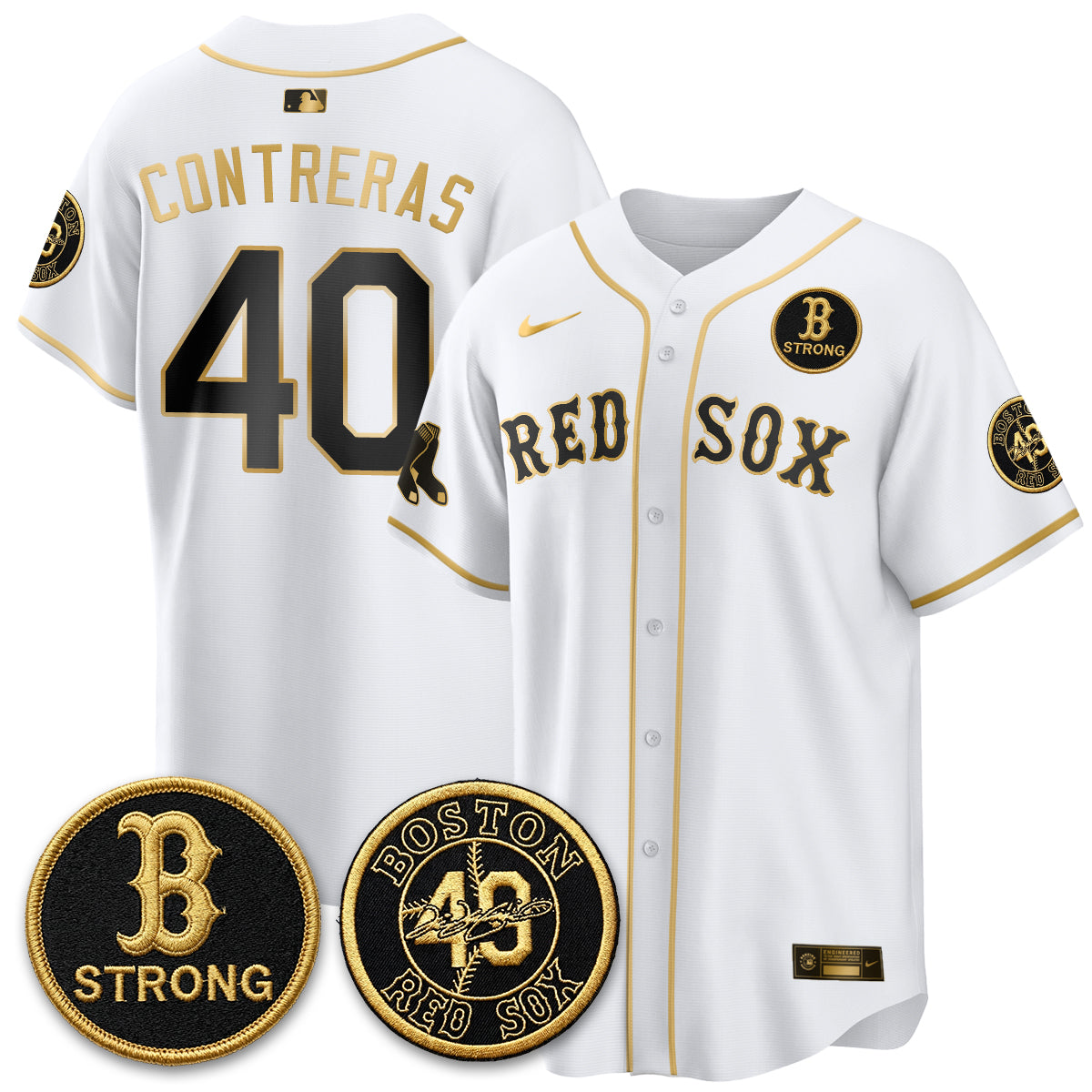 BOS Tim Wakefield Memorial Patch Vaper Premier Limited Jersey - All Stitched V2
