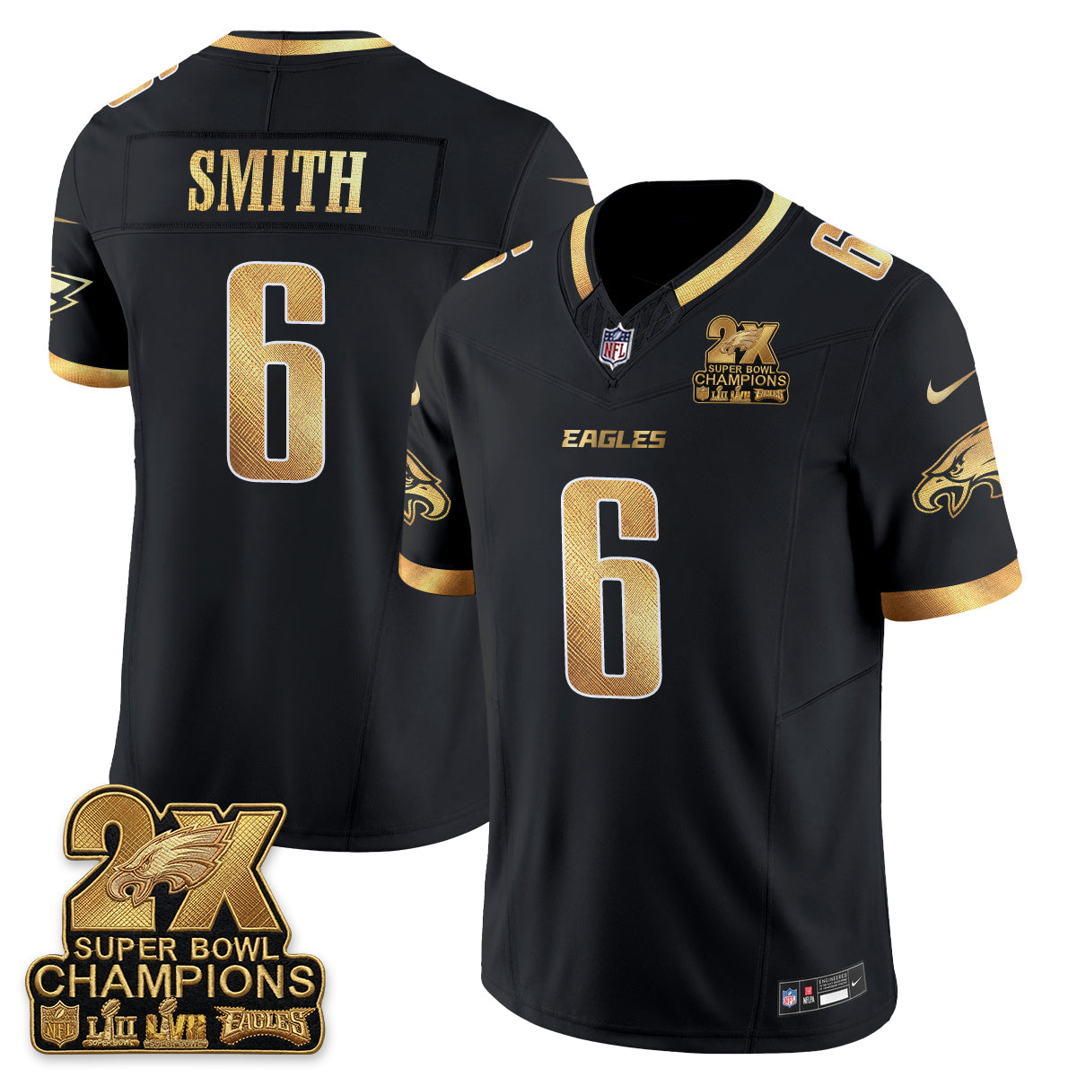 Philadelphia Eagles Fan Gear Vapor Jersey V3- Stitched