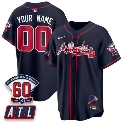 ATL 2026 60th Anniversary Vapor Limited Custom Jersey - All Stitched