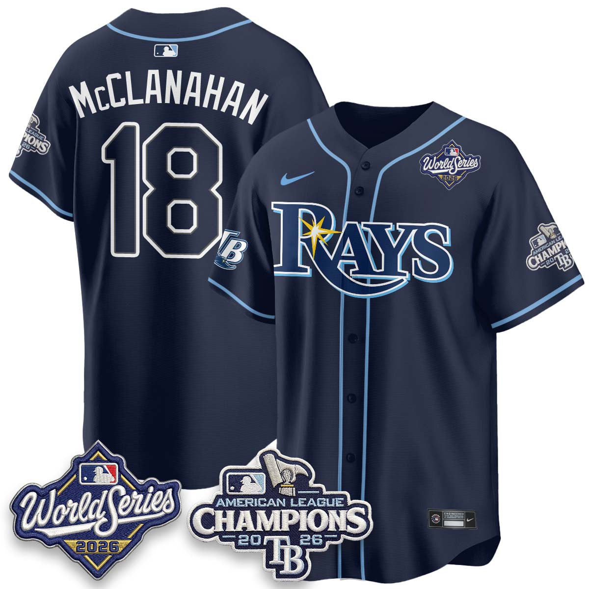 TBR WS26 &  2026 AL Champions Limited Gray Jersey - Stitched N2