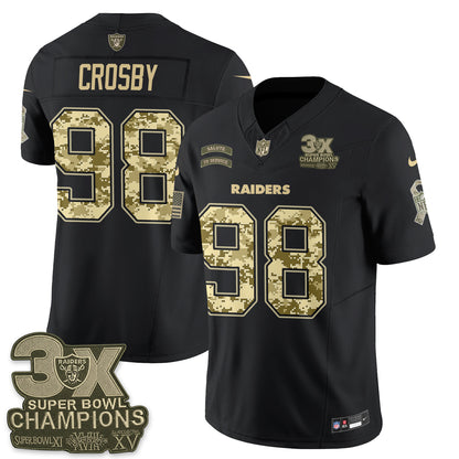 Las Vegas Raiders 2026 Salute to Service V2 Vapor Jersey - Stitched