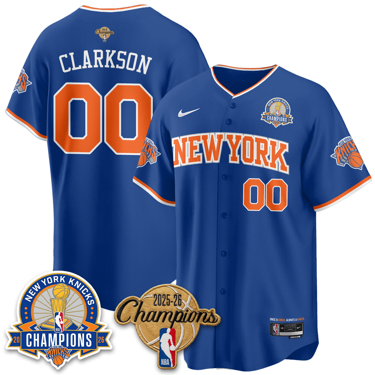 NYK 2026 NBA Champions Special Edition Vapor Jersey V2- Stitched