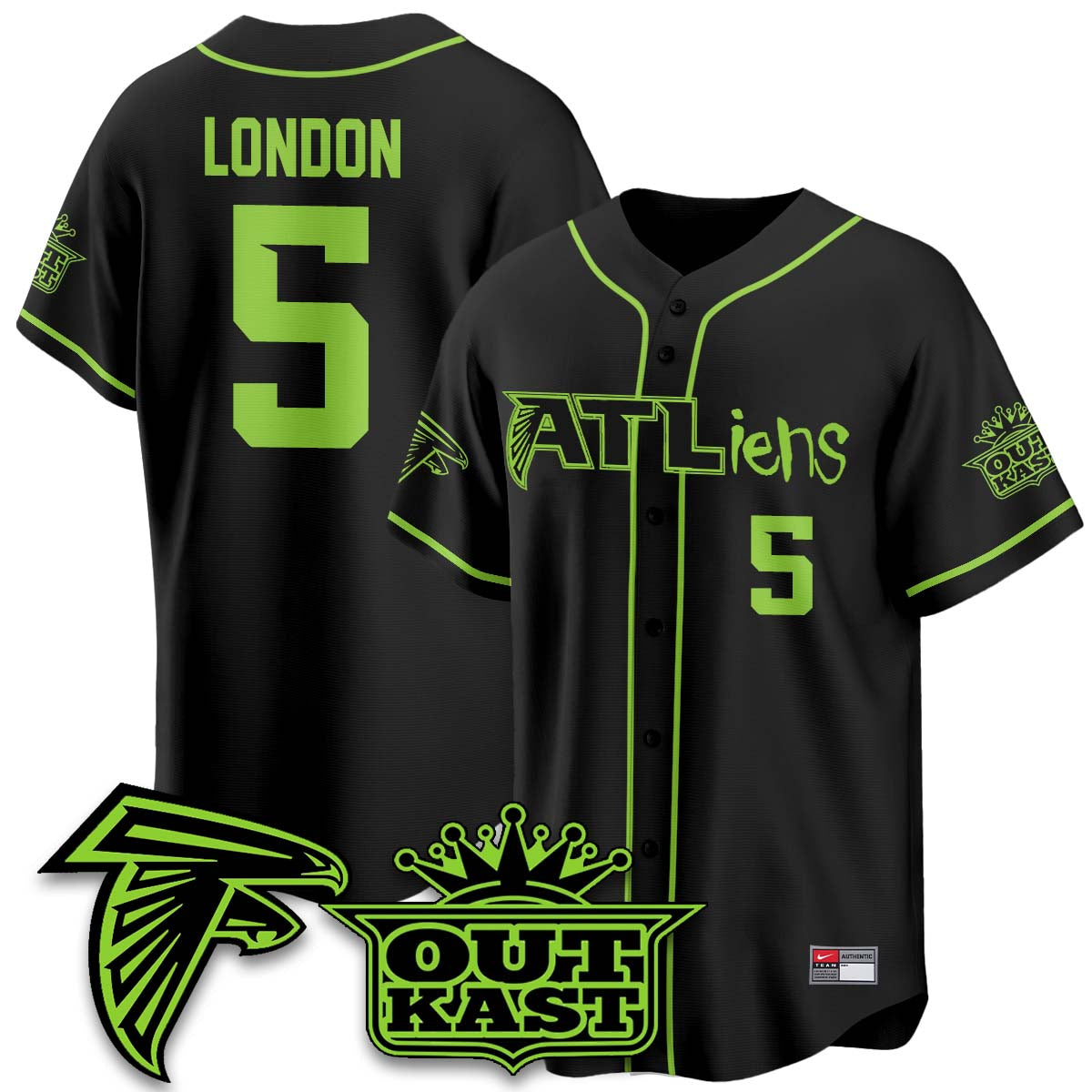 ATL 30th Anniversary ATLiens Baseball Vapor Jersey - Stitched