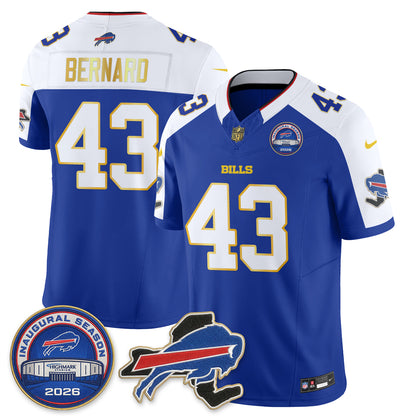Buffalo Bills 2026 Gold Trim Edition Vapor Jersey - Stitched