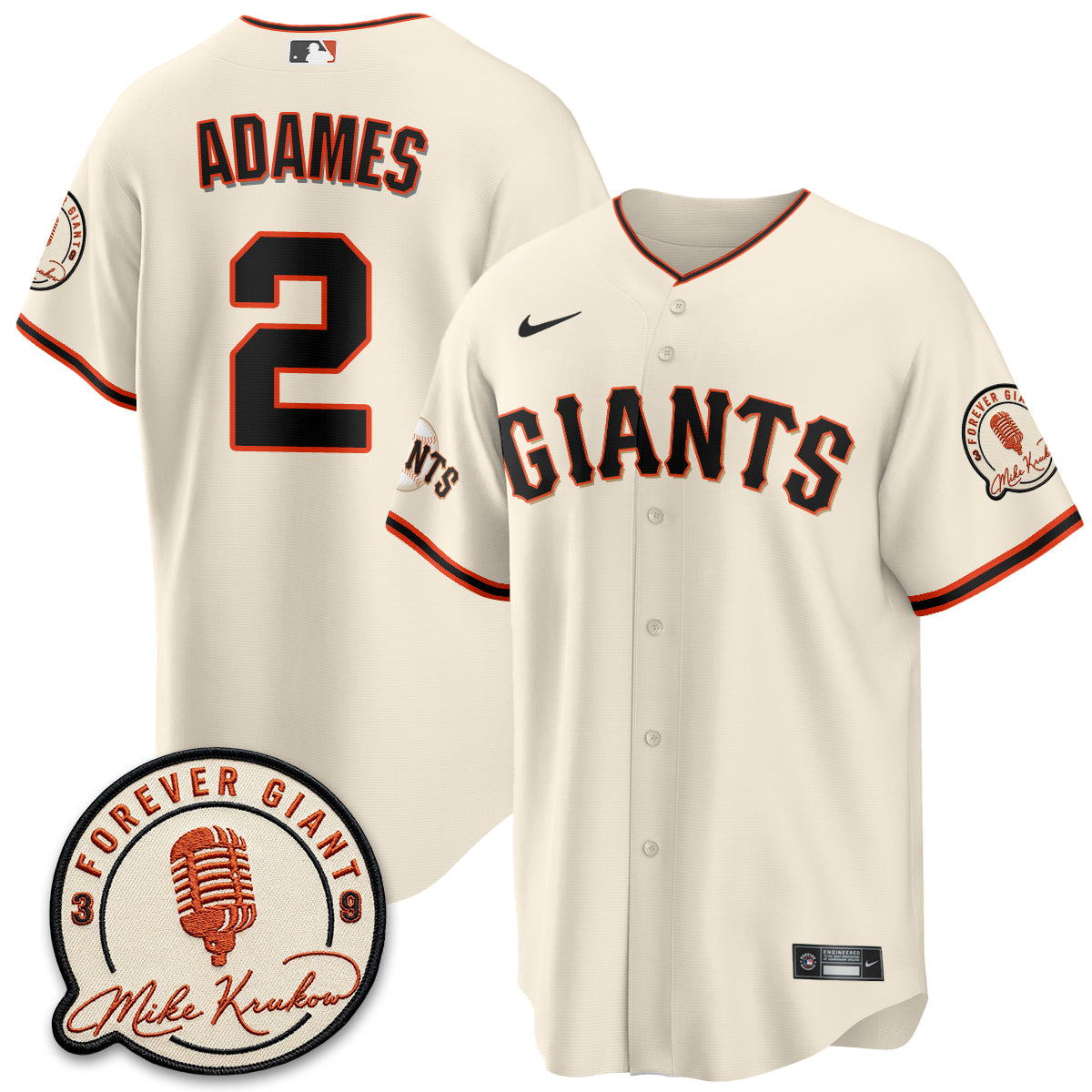 SF Mike Krukow Vapor Jersey - Stitched