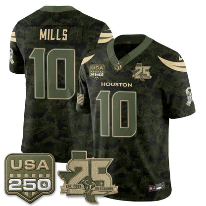 Houston Texans 2026 Salute to Service Edition Vapor Jersey - Stitched