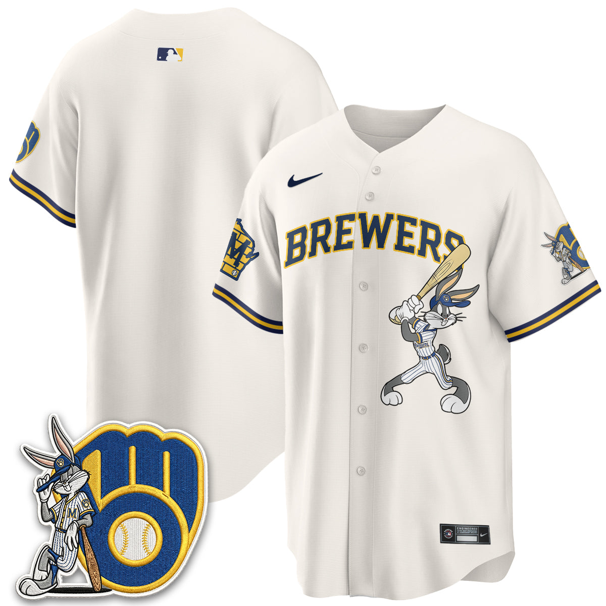 Milwaukee Brewers Bunny Edition Vapor Jersey - Stitched N1