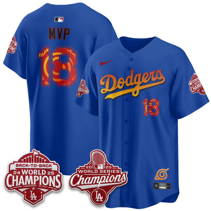 Los Angeles Dodgers x The Knucklehead Ninja Vapor Jersey - Stitched