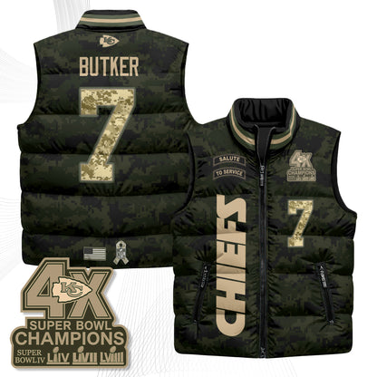 KC 2026 Salute to Service Puffer Vest - Printed
