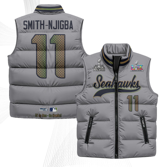 Seattle Seahawks S.Bowl Champs Puffer Vest - Printed