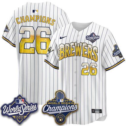 MIL "Pitcher & Pint" 2026 WS Champions Jersey - Stitched (#9) (2)