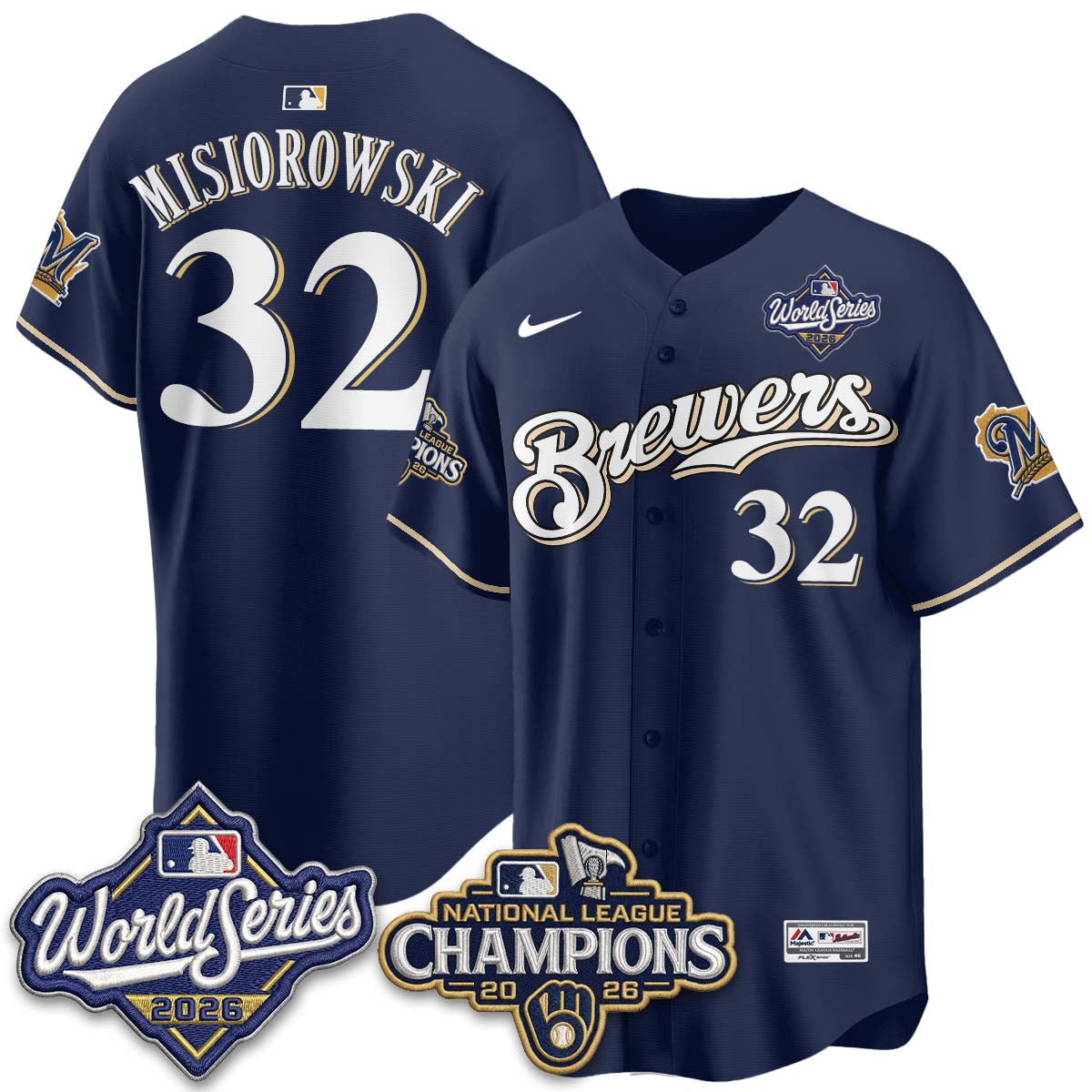 MIL 2026 NL Champions Throwback Jersey - Stitched