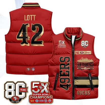 SF Faithful to The Bay Puffer Vest - Printed