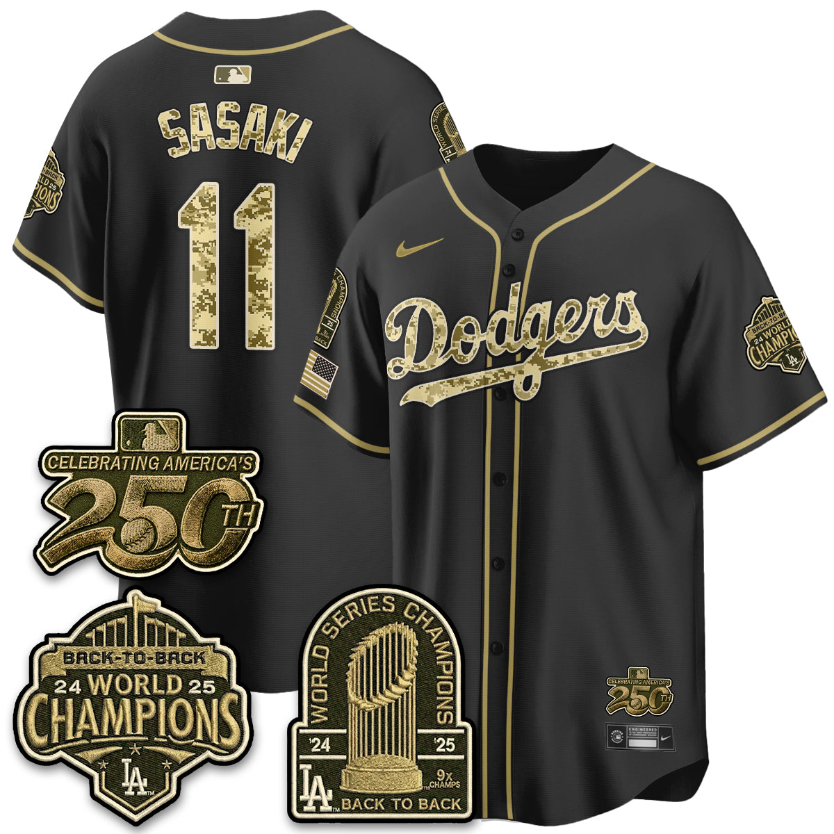 LAD Military Appreciation Game Day Jersey V2 - Stitched