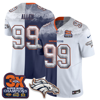 Denver Broncos Mile High Split Edition Vapor Jersey - Stitched