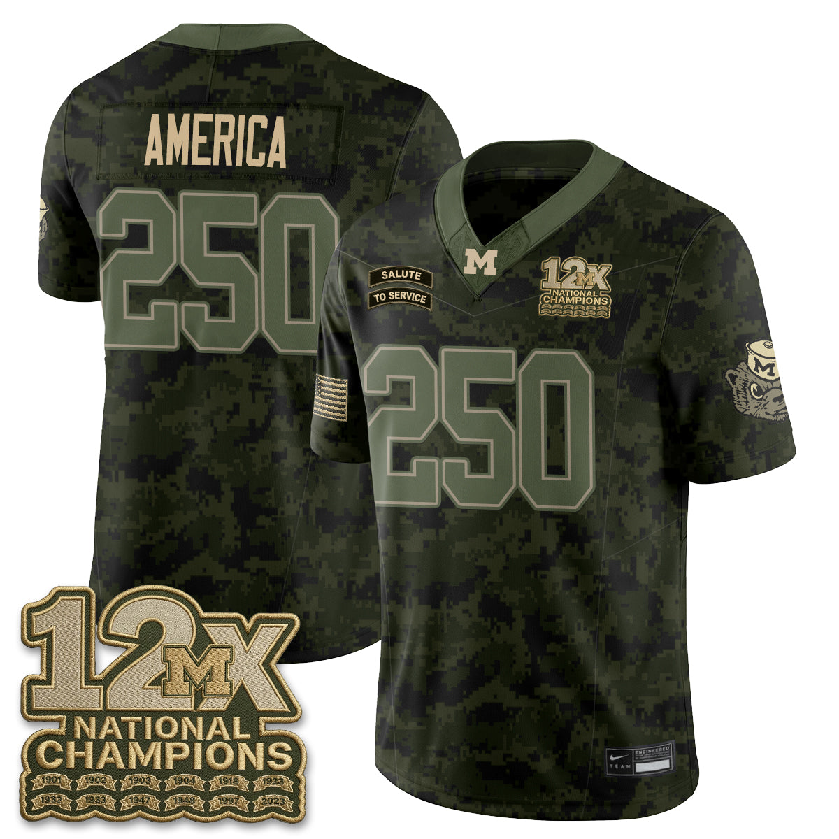 MICH 2026 Salute to Service Vapor Jersey - Stitched