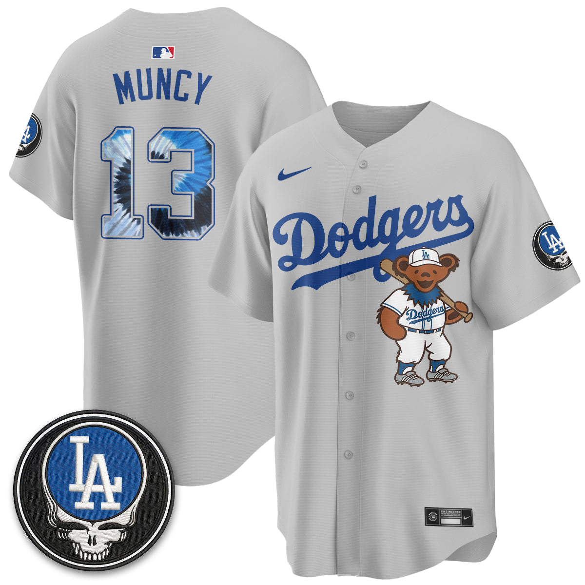 Los Angeles Dodgers x Grateful Dead Edition Vapor Jersey - Stitched