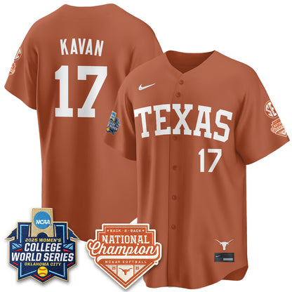 Texas Longhorns Softball 2026 World Series (WCWS) Vapor Premier Limited Jersey - B2B Champs - All Stitched