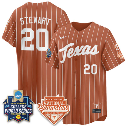 Texas Longhorns Softball 2026 World Series (WCWS) Vapor Premier Limited Jersey - B2B Champs - All Stitched