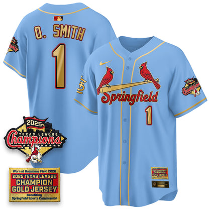 STL Springfield's Championship Gold Limited Jerseys - All Stitched