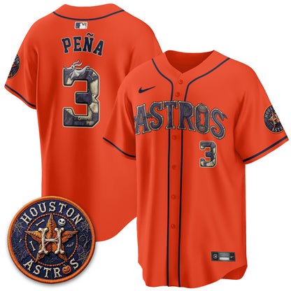 Houston Astros Nightmare Vapor Limited Jersey - Stitched