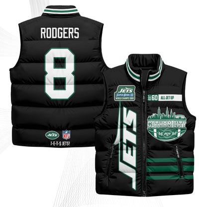 New York Jets Gotham City Puffer Vest - Printed
