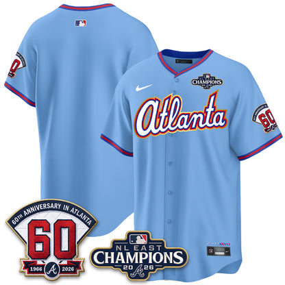 Atlanta Braves 2026 NL East Champs Gold Edition Vapor Jersey - Stitched