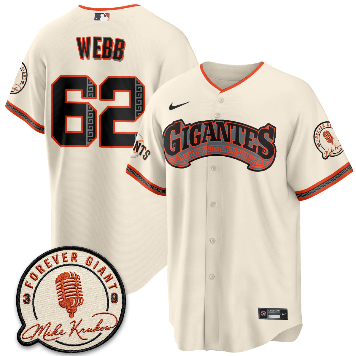 SF Mike Krukow Vapor Jersey - Stitched