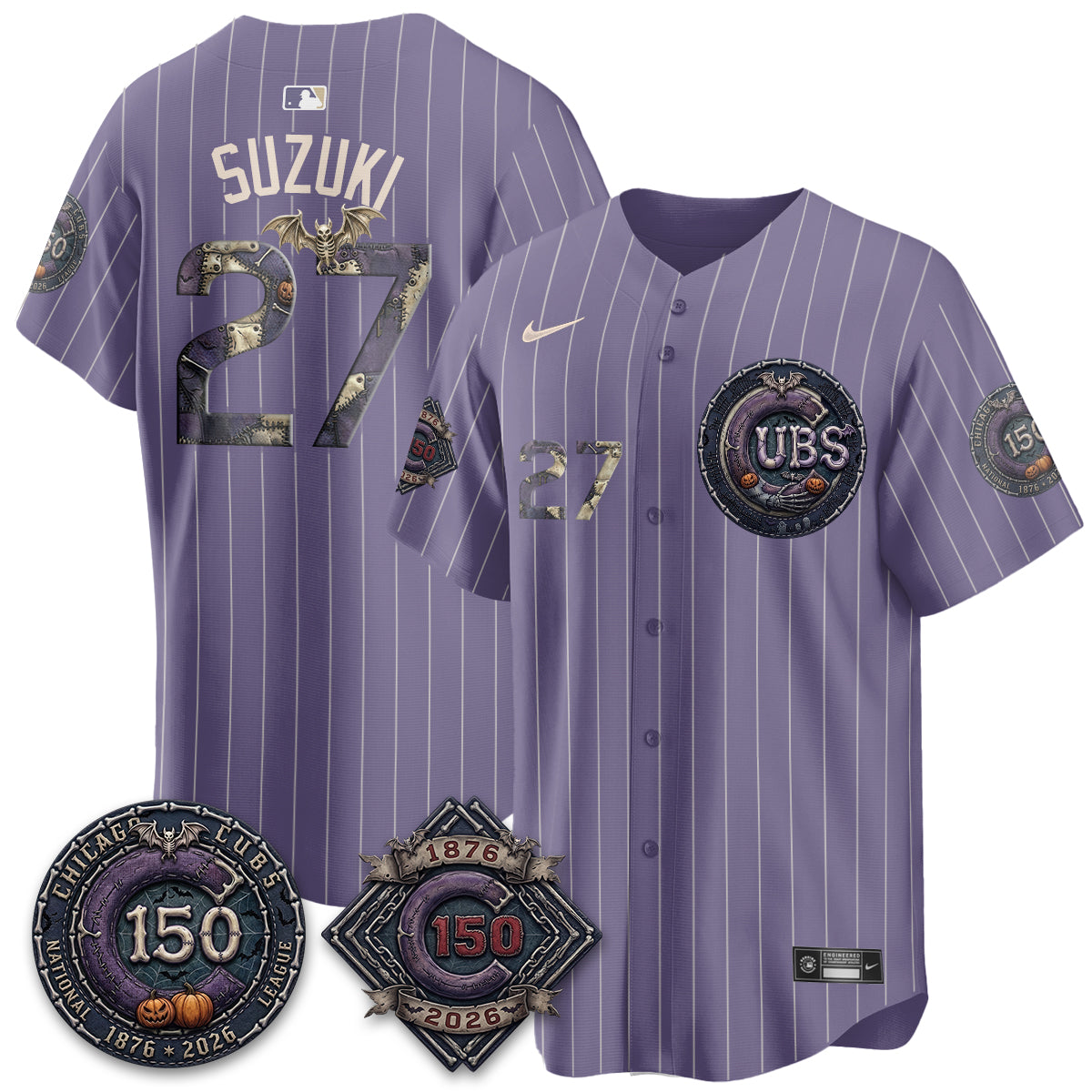 Chicago Cubs Nightmare Edition Vapor Limited Jersey - Printed