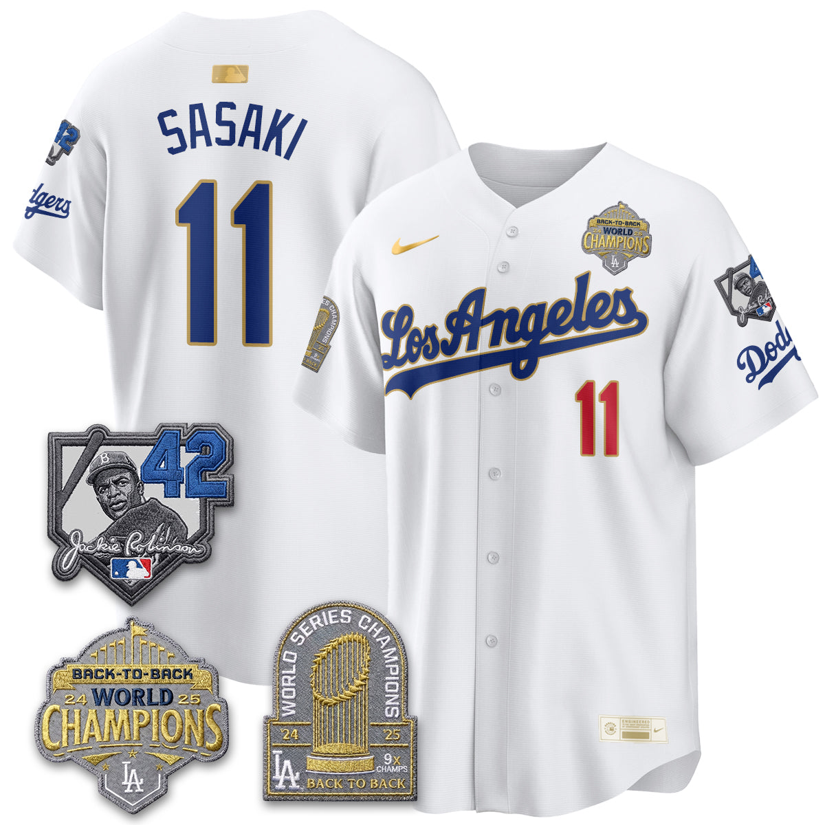 LAD 2026 New Era Gold Collection Vapor Limited Jersey - B2B Champs - All Stitched