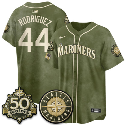 SEA New Era Olive 2026 Armed Forces Day Jersey - All Stitched