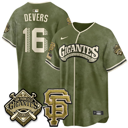 SF New Era Olive 2026 Armed Forces Day Jersey - All Stitched